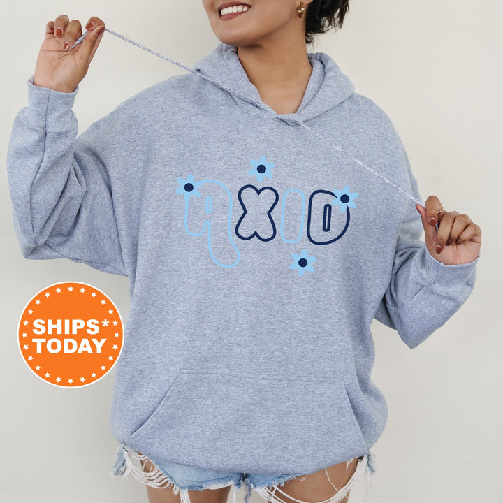 Alpha Xi Delta Greek Blossom Sorority Sweatshirt | AXID Sorority Crewneck | Big Little Recruitment Gift | Alpha Xi Sorority Merch _ 16596g