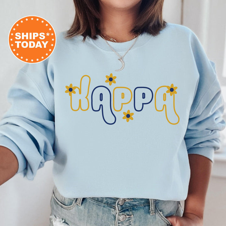 Kappa Kappa Gamma Greek Blossom Sorority Sweatshirt | KAPPA Sorority Crewneck | Big Little Recruitment Gift | KKG Sorority Merch _ 16605g