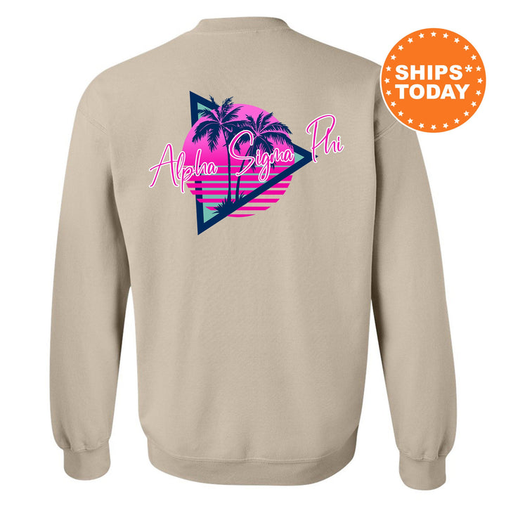 Alpha Sigma Phi Bright Nights Fraternity Sweatshirt | Alpha Sig Crewneck Sweatshirt | Fraternity Rush Gift | New Pledge Sweatshirt