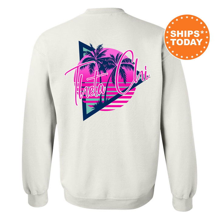 Theta Chi Bright Nights Fraternity Sweatshirt | Theta Chi Crewneck Sweatshirt | Fraternity Rush Gift | New Pledge Sweatshirt