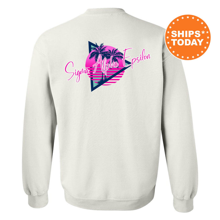 Sigma Alpha Epsilon Bright Nights Fraternity Sweatshirt | SAE Crewneck Sweatshirt | Fraternity Rush Gift | New Pledge Sweatshirt