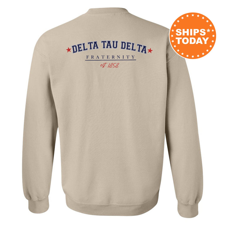 Delta Tau Delta Patriot Pledge Fraternity Sweatshirt | Delt Crewneck Sweatshirt | New Pledge Fraternity Gift | DTD Rush Sweatshirt _ 14124g
