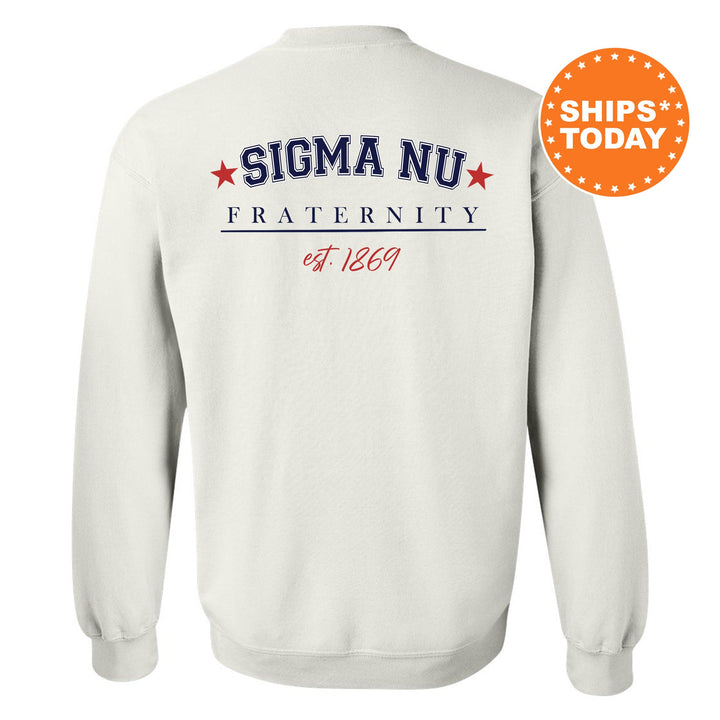 Sigma Nu Patriot Pledge Fraternity Sweatshirt | Sigma Nu Crewneck Sweatshirt | New Pledge Fraternity Gift | Rush Sweatshirt _ 14139g