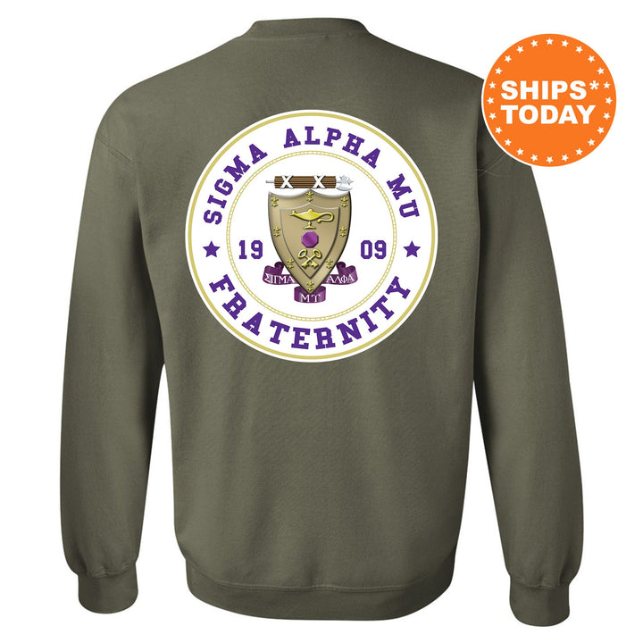 Sigma Alpha Mu Proud Crests Fraternity Sweatshirt | Sammy Sweatshirt | Fraternity Hoodie | Bid Day Gift | Initiation Gift
