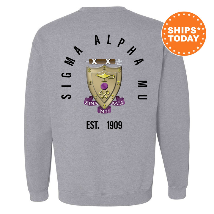 Sigma Alpha Mu Iconic Symbol Fraternity Sweatshirt | Sammy Greek Apparel | Fraternity Initiation Gift | Men Crewneck | College Sweatshirt