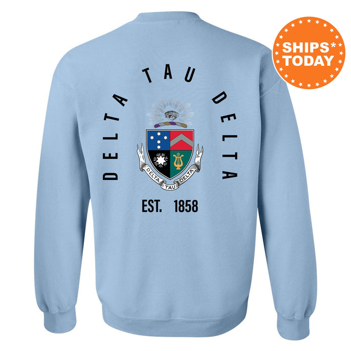 Delta Tau Delta Iconic Symbol Fraternity Sweatshirt | Delt Greek Apparel | Fraternity Initiation Gift | Men Crewneck | College Sweatshirt