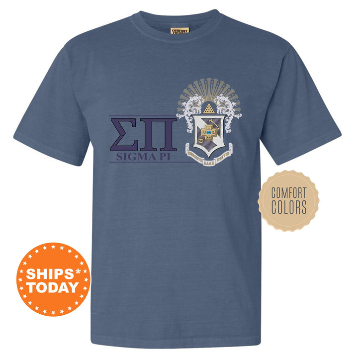 Sigma Pi Timeless Symbol Fraternity T-Shirt | Sigma Pi Fraternity Crest Shirt | Fraternity Chapter Gift | Comfort Colors Tee _ 10067g