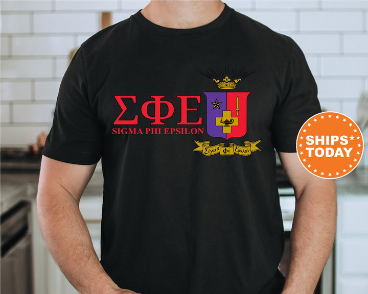 Sigma Phi Epsilon Timeless Symbol Fraternity T-Shirt | SigEp Fraternity Crest Shirt | Fraternity Chapter Gift | Comfort Colors Tee _ 10066g