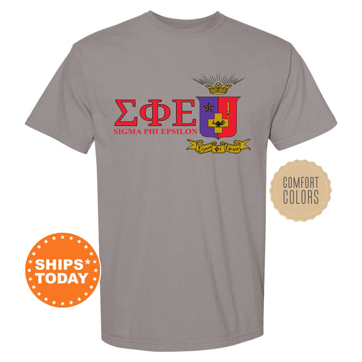 Sigma Phi Epsilon Timeless Symbol Fraternity T-Shirt | SigEp Fraternity Crest Shirt | Fraternity Chapter Gift | Comfort Colors Tee _ 10066g