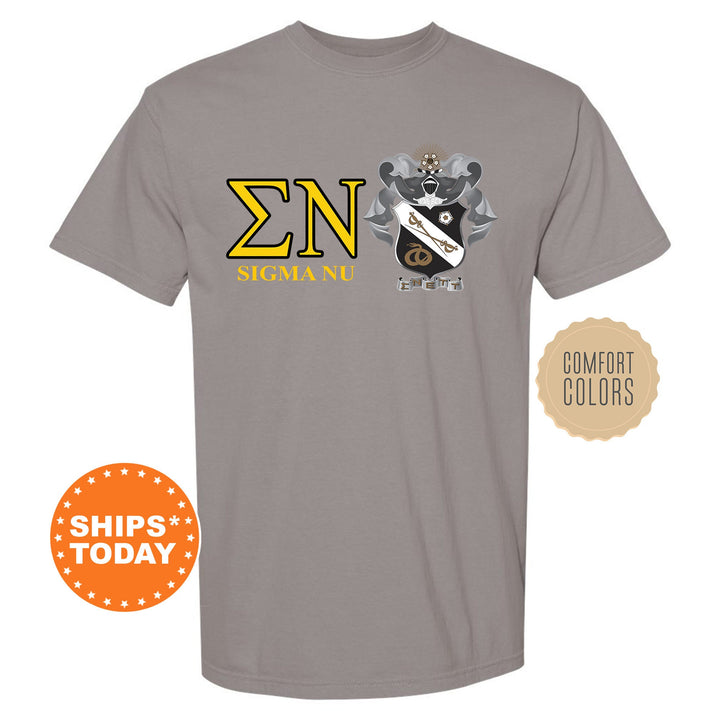Sigma Nu Timeless Symbol Fraternity T-Shirt | Sigma Nu Fraternity Crest Shirt | Fraternity Chapter Gift | Comfort Colors Tee _ 10065g
