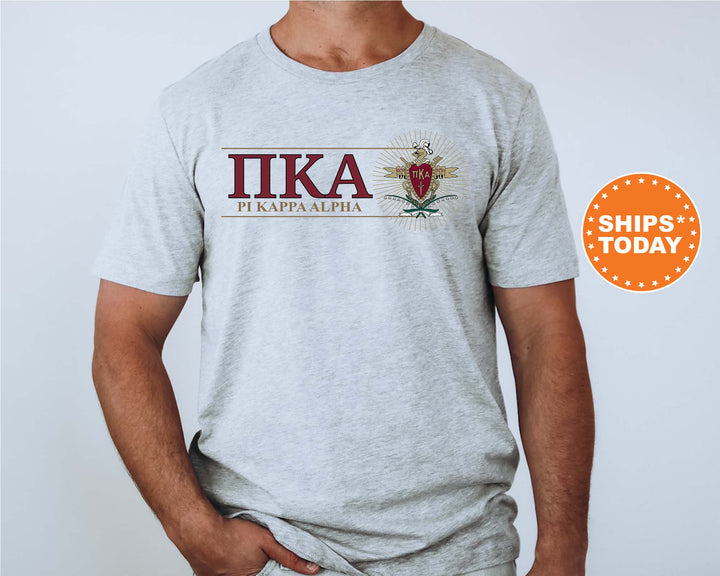 Pi Kappa Alpha Timeless Symbol Fraternity T-Shirt | PIKE Fraternity Crest Shirt | Fraternity Chapter Gift | Comfort Colors Tee _ 10060g