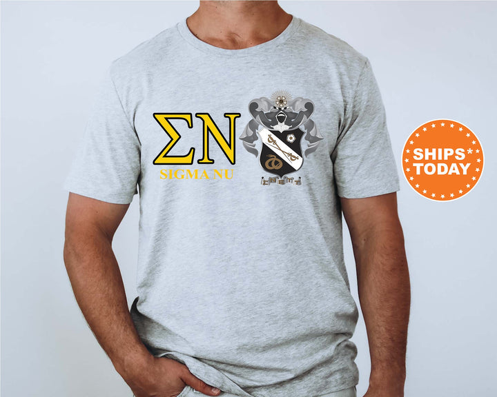 Sigma Nu Timeless Symbol Fraternity T-Shirt | Sigma Nu Fraternity Crest Shirt | Fraternity Chapter Gift | Comfort Colors Tee _ 10065g