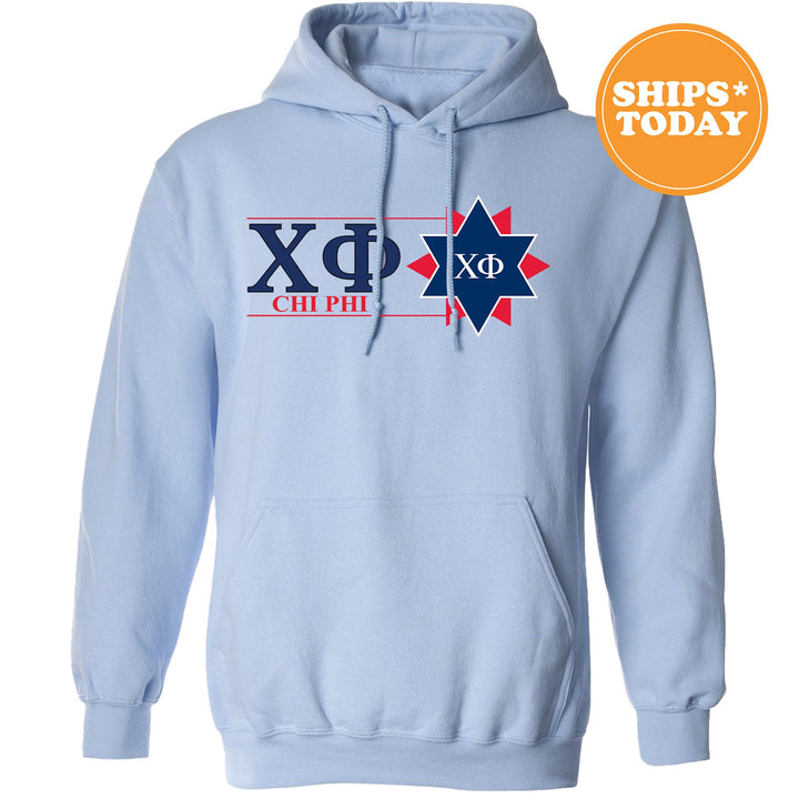 Chi Phi Timeless Symbol Fraternity Sweatshirt | Chi Phi Fraternity Crest Sweatshirt | College Crewneck | Fraternity Gift