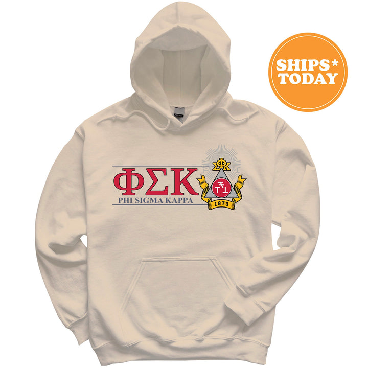 Phi Sigma Kappa Timeless Symbol Fraternity Sweatshirt | Phi Sig Fraternity Crest Sweatshirt | College Crewneck | Fraternity Gift