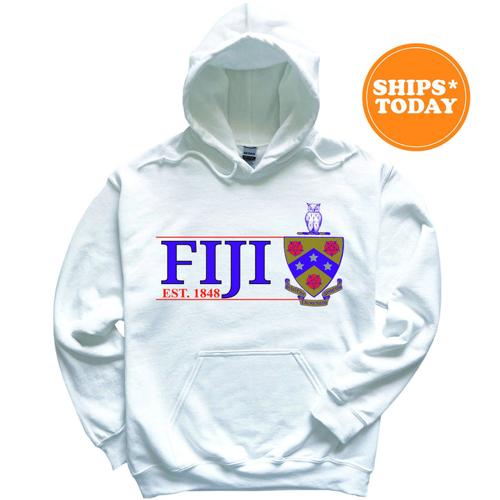 FIJI Timeless Symbol Fraternity Sweatshirt | Phi Gamma Delta Fraternity Crest Sweatshirt | College Crewneck | FIJI Fraternity Gift