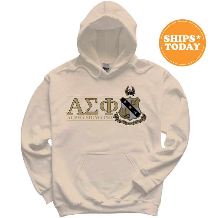 Alpha Sigma Phi Timeless Symbol Fraternity Sweatshirt | Alpha Sig Fraternity Crest Sweatshirt | College Crewneck | Fraternity Gift