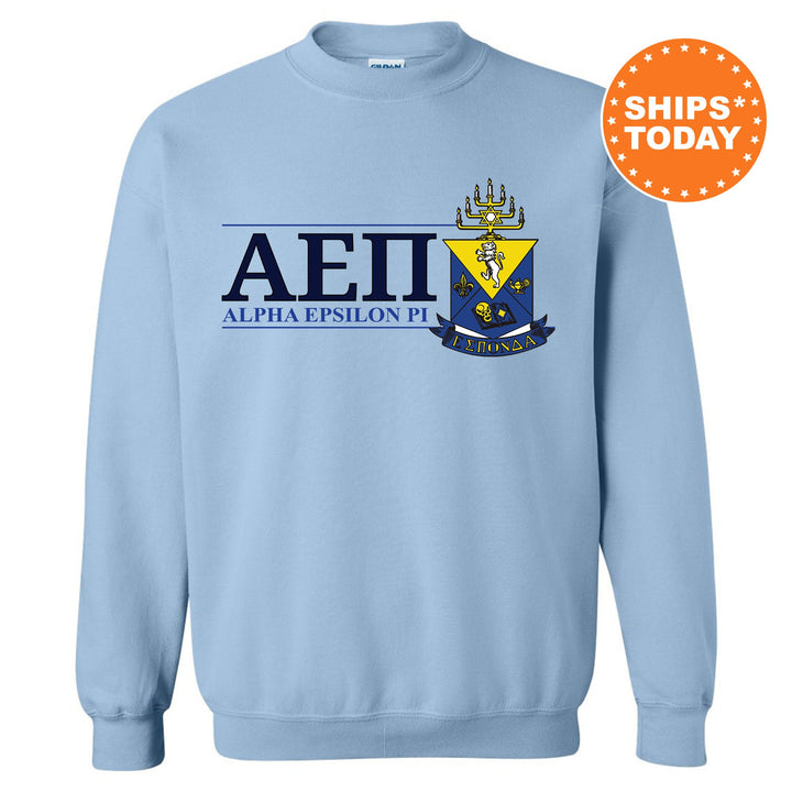 Alpha Epsilon Pi Timeless Symbol Fraternity Sweatshirt | AEPi Fraternity Crest Sweatshirt | College Crewneck | Fraternity Gift