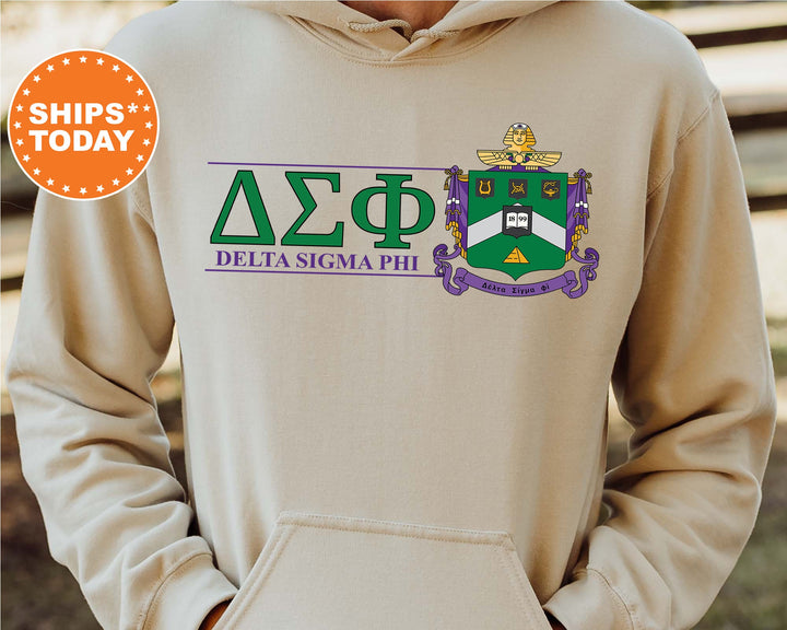 Delta Sigma Phi Timeless Symbol Fraternity Sweatshirt | Delta Sig Fraternity Crest Sweatshirt | College Crewneck | Fraternity Gift