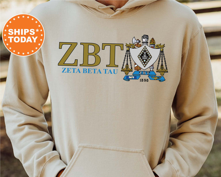 Zeta Beta Tau Timeless Symbol Fraternity Sweatshirt | ZBT Fraternity Crest Sweatshirt | College Crewneck | Fraternity Gift