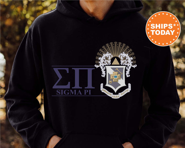 Sigma Pi Timeless Symbol Fraternity Sweatshirt | Sigma Pi Fraternity Crest Sweatshirt | College Crewneck | Fraternity Gift