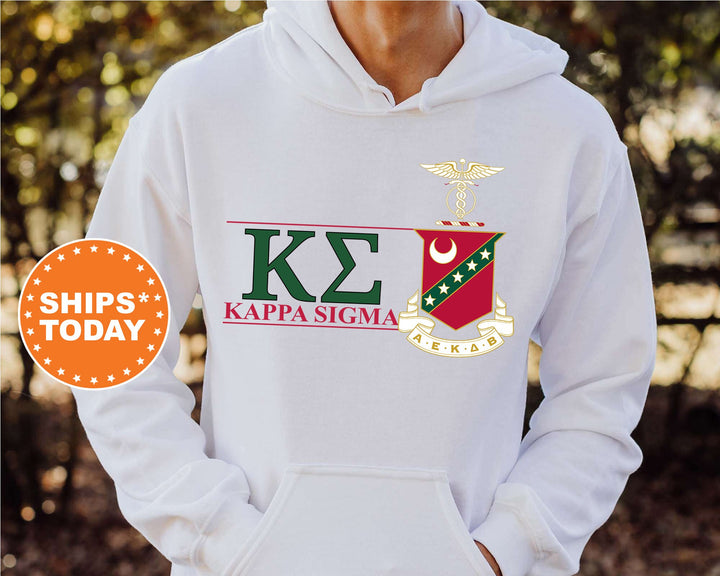 Kappa Sigma Timeless Symbol Fraternity Sweatshirt | Kappa Sig Fraternity Crest Sweatshirt | College Crewneck | Fraternity Gift