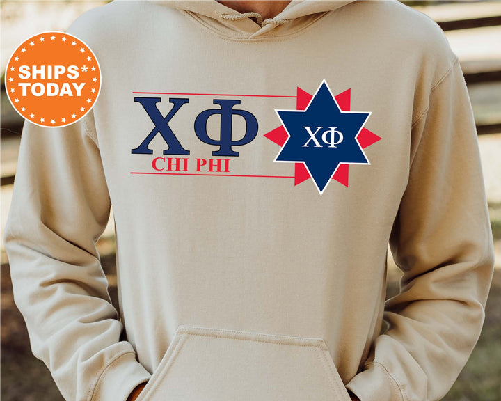 Chi Phi Timeless Symbol Fraternity Sweatshirt | Chi Phi Fraternity Crest Sweatshirt | College Crewneck | Fraternity Gift