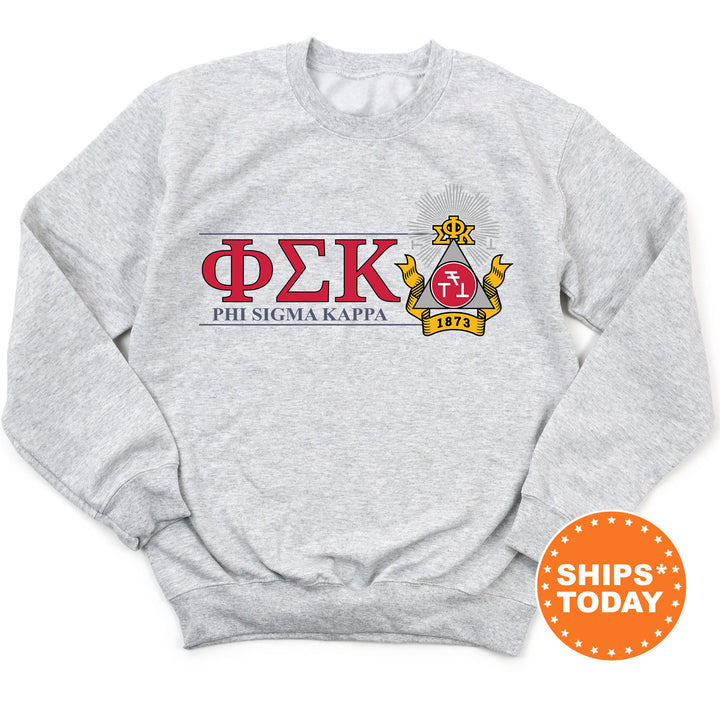 Phi Sigma Kappa Timeless Symbol Fraternity Sweatshirt | Phi Sig Fraternity Crest Sweatshirt | College Crewneck | Fraternity Gift