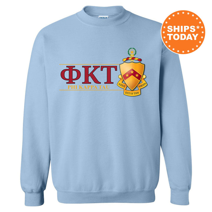 Phi Kappa Tau Timeless Symbol Fraternity Sweatshirt | Phi Tau Fraternity Crest Sweatshirt | College Crewneck | Fraternity Gift