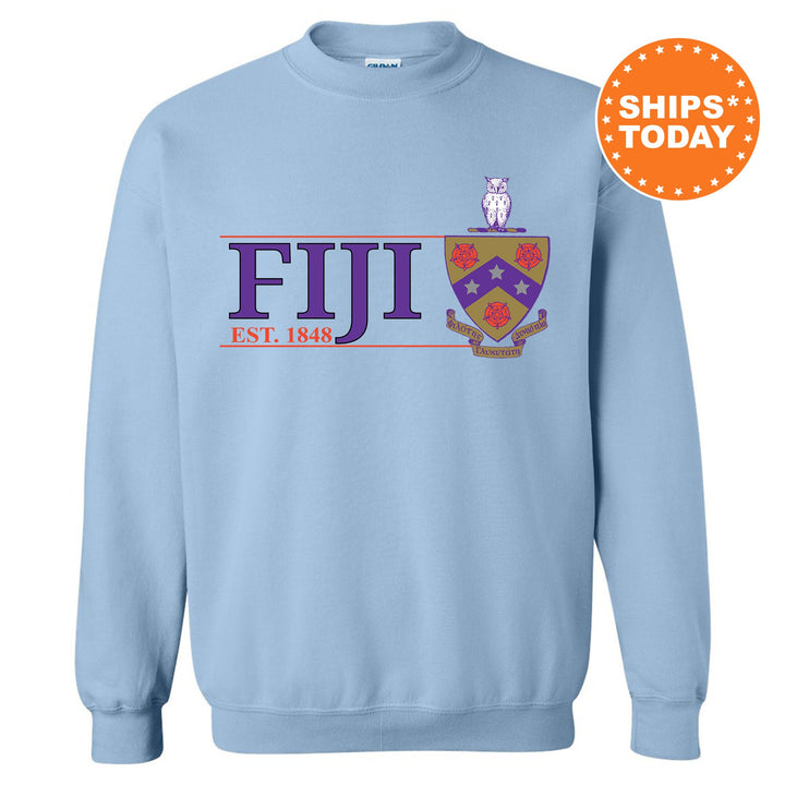 FIJI Timeless Symbol Fraternity Sweatshirt | Phi Gamma Delta Fraternity Crest Sweatshirt | College Crewneck | FIJI Fraternity Gift