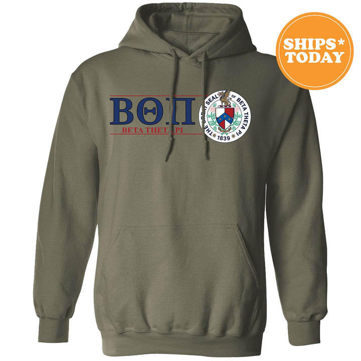 Beta Theta Pi Timeless Symbol Fraternity Sweatshirt | Beta Fraternity Crest Sweatshirt | College Crewneck | Fraternity Gift