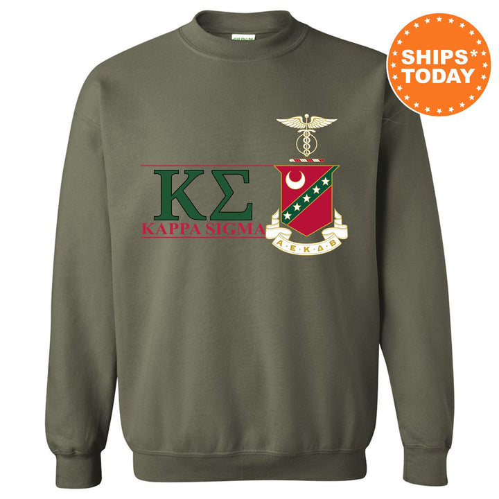 Kappa Sigma Timeless Symbol Fraternity Sweatshirt | Kappa Sig Fraternity Crest Sweatshirt | College Crewneck | Fraternity Gift