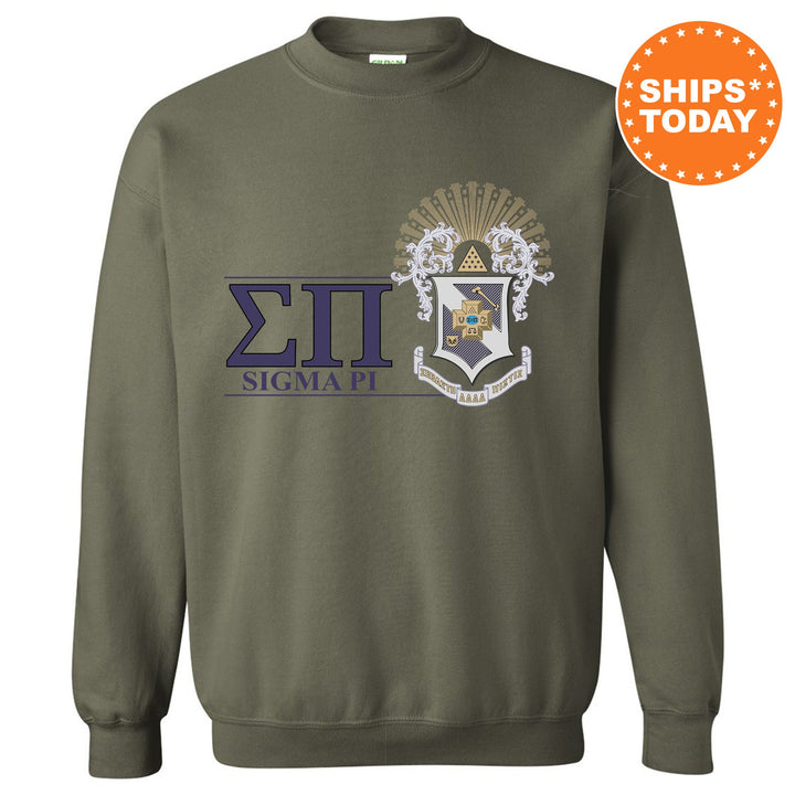 Sigma Pi Timeless Symbol Fraternity Sweatshirt | Sigma Pi Fraternity Crest Sweatshirt | College Crewneck | Fraternity Gift