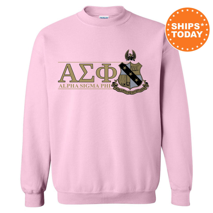 Alpha Sigma Phi Timeless Symbol Fraternity Sweatshirt | Alpha Sig Fraternity Crest Sweatshirt | College Crewneck | Fraternity Gift