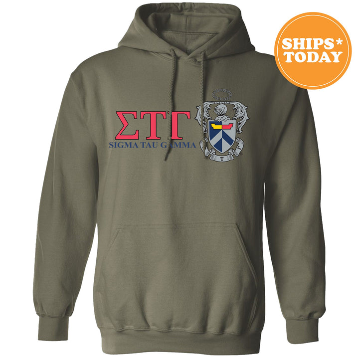 Sigma Tau Gamma Timeless Symbol Fraternity Sweatshirt | Sig Tau Fraternity Crest Sweatshirt | College Crewneck | Fraternity Gift