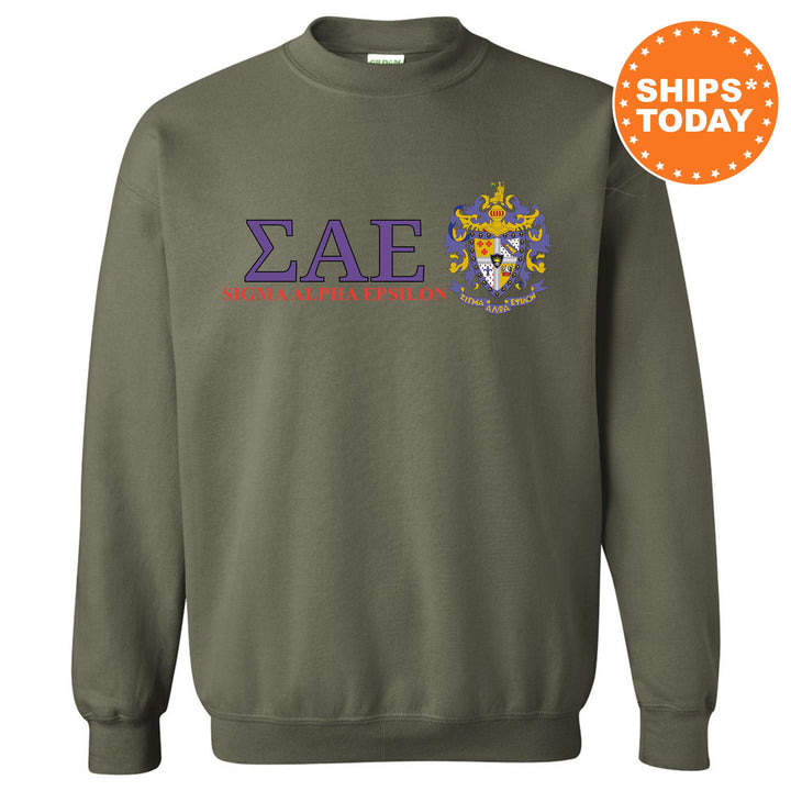 Sigma Alpha Epsilon Timeless Symbol Fraternity Sweatshirt | SAE Fraternity Crest Sweatshirt | College Crewneck | Fraternity Gift