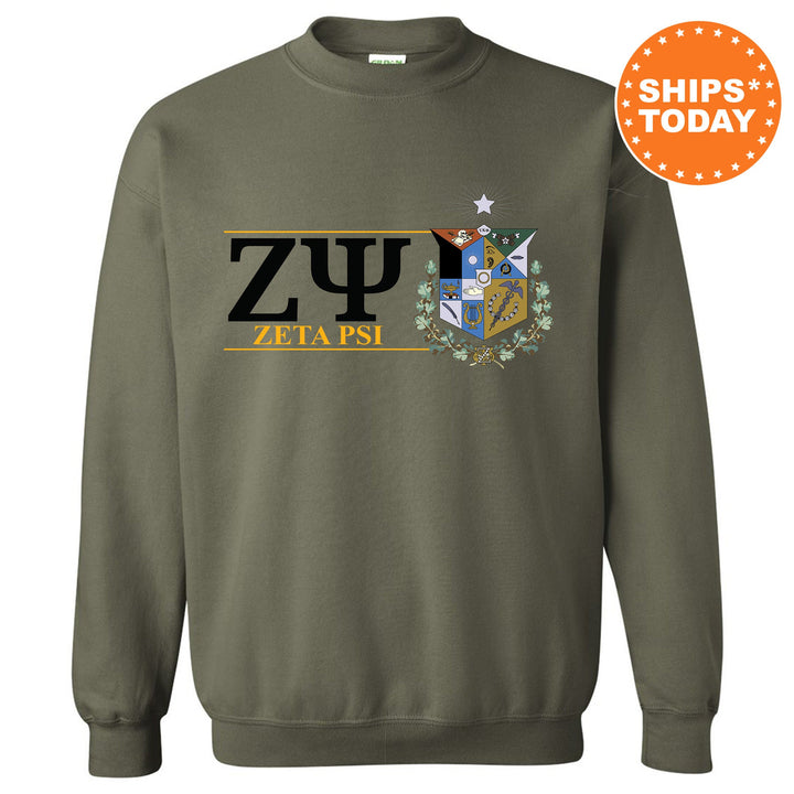 Zeta Psi Timeless Symbol Fraternity Sweatshirt | Zete Fraternity Crest Sweatshirt | College Crewneck | Fraternity Gift