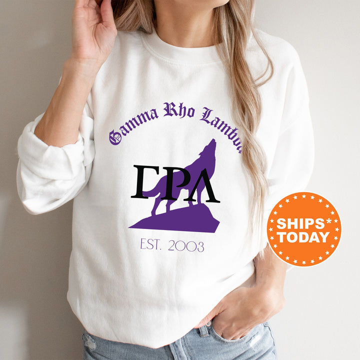 Gamma Rho Lambda Royal Crest Sorority Sweatshirt | Gamma Rho Lambda Sweatshirt | Sorority Crewneck | Greek Life Apparel