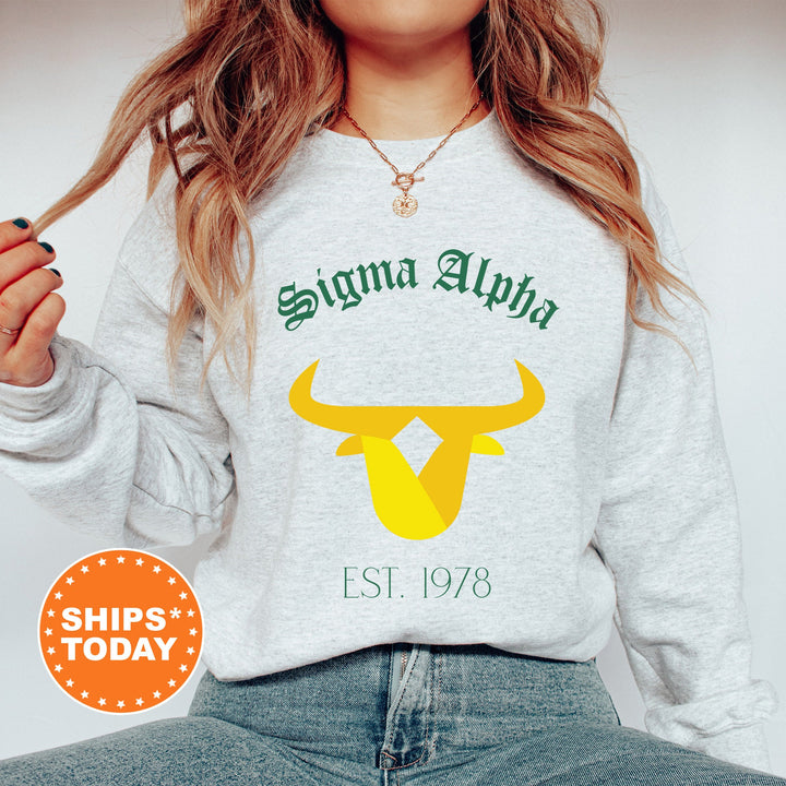 Sigma Alpha Royal Crest Sorority Sweatshirt | Sigma Alpha Sweatshirt | Sorority Crewneck | Greek Life Apparel | Sorority Gift