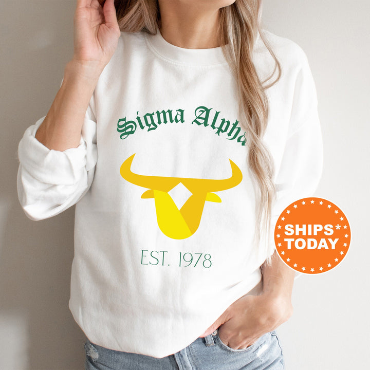 Sigma Alpha Royal Crest Sorority Sweatshirt | Sigma Alpha Sweatshirt | Sorority Crewneck | Greek Life Apparel | Sorority Gift