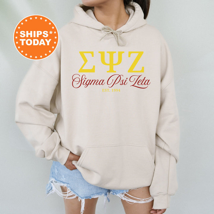 Sigma Psi Zeta Script Sisters Sorority Sweatshirt | Sigma Psi Zeta Sweatshirt | Sigmas Greek Letters Crewneck | Sorority Letters _ 14836g
