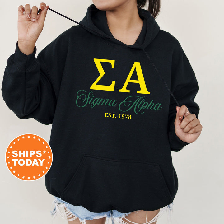 Sigma Alpha Script Sisters Sorority Sweatshirt | Sigma Alpha Sweatshirt | Greek Letters | Sorority Letters | Sorority Gift _ 14833g