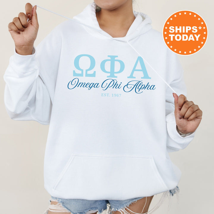 Omega Phi Alpha Script Sisters Sorority Sweatshirt | OPhiA Sweatshirt | Greek Letters | Sorority Letters | Sorority Gift _ 14830g