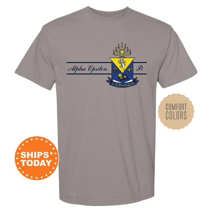 Alpha Epsilon Pi Noble Seal Fraternity T-Shirt | AEPi Fraternity Crest Shirt | Rush Pledge Comfort Colors Tee | Fraternity Gift _ 9778g