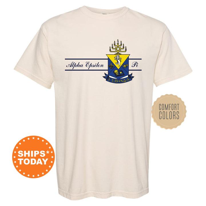 Alpha Epsilon Pi Noble Seal Fraternity T-Shirt | AEPi Fraternity Crest Shirt | Rush Pledge Comfort Colors Tee | Fraternity Gift _ 9778g