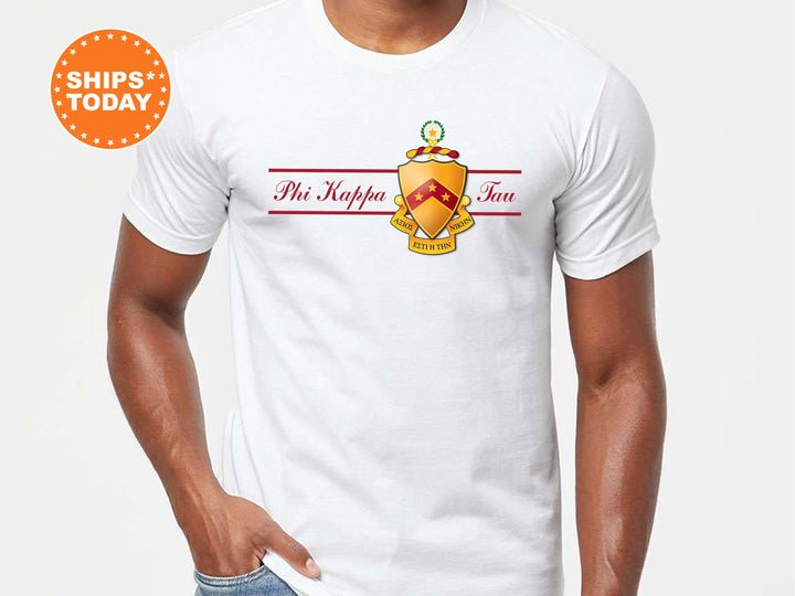Phi Kappa Tau Noble Seal Fraternity T-Shirt | Phi Tau Fraternity Crest Shirt | Rush Pledge Comfort Colors Tee | Fraternity Gift _ 9794g