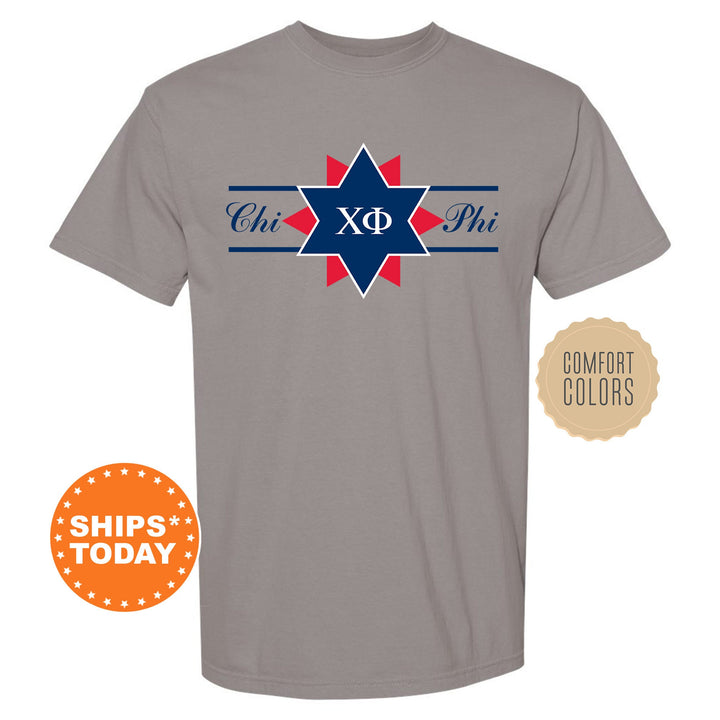 Chi Phi Noble Seal Fraternity T-Shirt | Chi Phi Fraternity Crest Shirt | Rush Pledge Comfort Colors Tee | Fraternity Gift _ 9783g