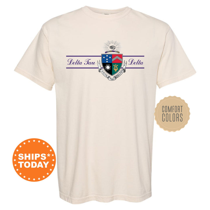 Delta Tau Delta Noble Seal Fraternity T-Shirt | Delt Fraternity Crest Shirt | Rush Pledge Comfort Colors Tee | DTD Fraternity Gift _ 9786g