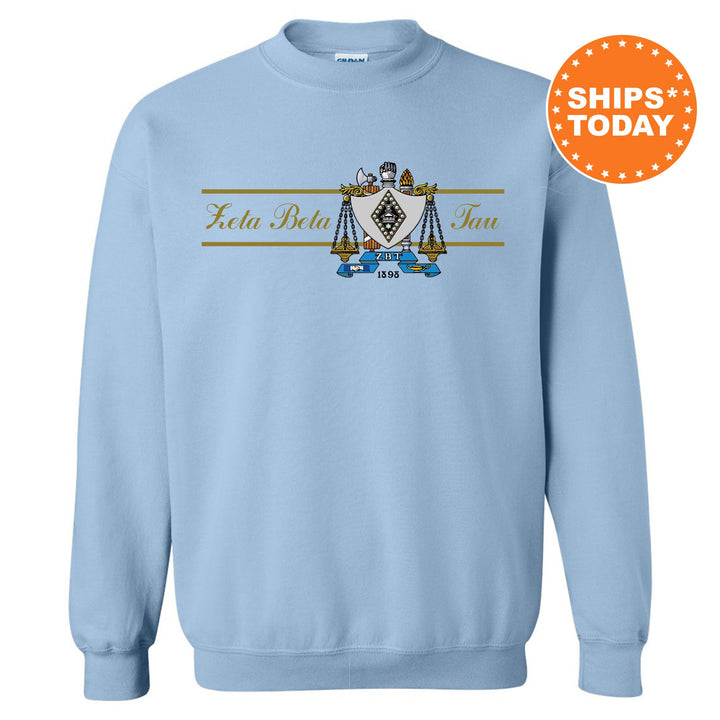 Zeta Beta Tau Noble Seal Fraternity Sweatshirt | ZBT Fraternity Crest | Rush Pledge Gift | College Crewneck | Greek Apparel _ 9807g