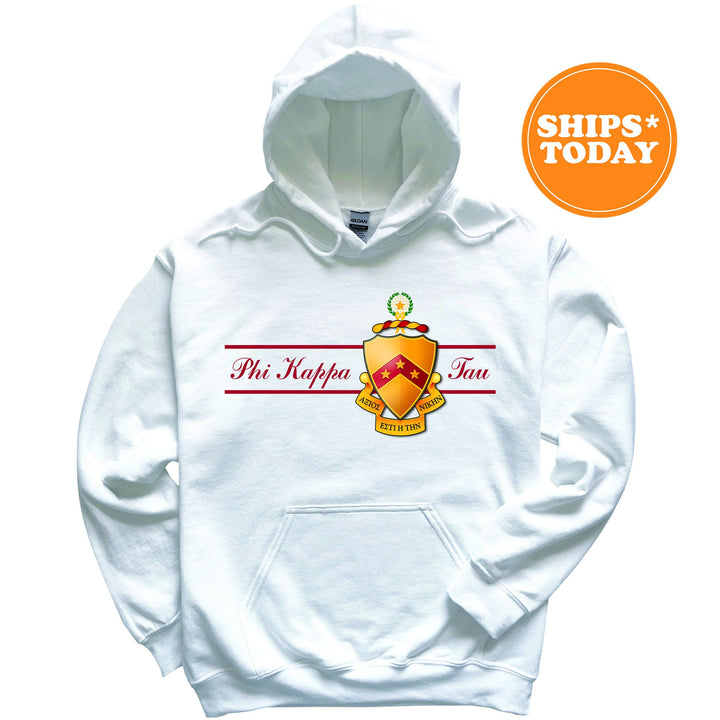 Phi Kappa Tau Noble Seal Fraternity Sweatshirt | Phi Tau Fraternity Crest | Rush Pledge Gift | College Crewneck | Greek Apparel _ 9794g