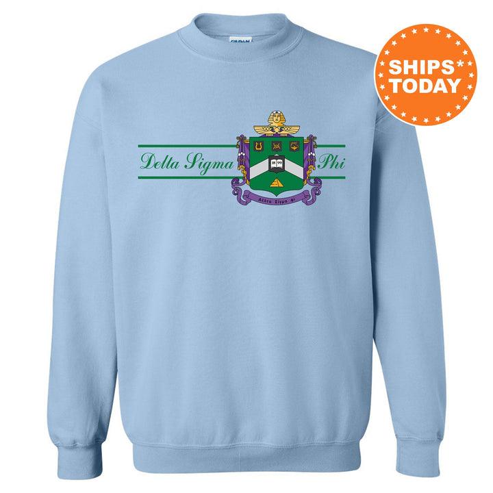Delta Sigma Phi Noble Seal Fraternity Sweatshirt | Delta Sig Fraternity Crest | Rush Pledge Gift | College Crewneck | Greek Apparel _ 9785g
